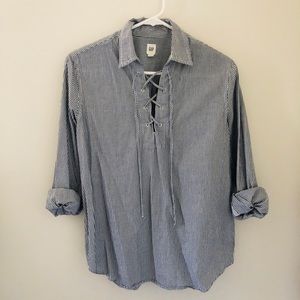 Gap Striped Lace-Up Tunic